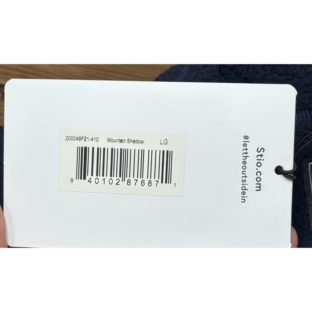 NEW STIO Wilcox Fleece Sweater Full Zip Jacket Men’s Large Mountain Shadow - Picture 7 of 10